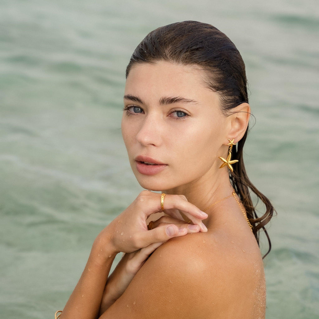 Coral Gleam Earrings